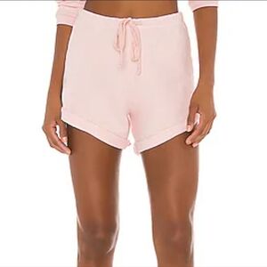 LNA Rolled Light Pink Athletic Shorts